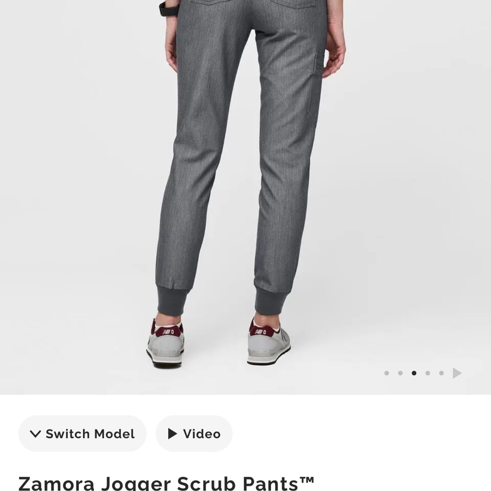Figs Green Joggers with Relaxed Fit and Drawstring Waist - Picture 4 of 5